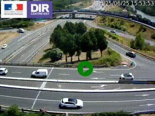 <h2>Webcam traffic à Grenoble-sud sur l'autoroute A480. Vue orientée vers l'entrée et la sortie de Grenoble</h2>