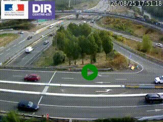 <h2>Webcam traffic à Grenoble-sud sur l'autoroute A480. Vue orientée vers l'entrée et la sortie de Grenoble</h2>