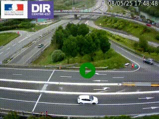 Webcam traffic à Grenoble-sud sur l'autoroute A480. Vue orientée vers l'entrée et la sortie de Grenoble