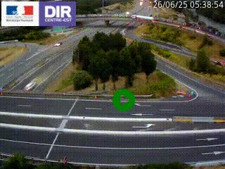 <h2>Webcam traffic à Grenoble-sud sur l'autoroute A480. Vue orientée vers l'entrée et la sortie de Grenoble</h2>