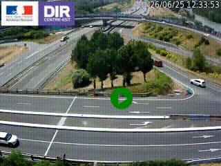 <h2>Webcam traffic à Grenoble-sud sur l'autoroute A480. Vue orientée vers l'entrée et la sortie de Grenoble</h2>
