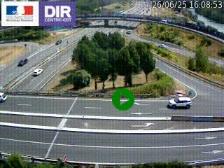 <h2>Webcam traffic à Grenoble-sud sur l'autoroute A480. Vue orientée vers l'entrée et la sortie de Grenoble</h2>