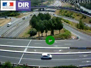 <h2>Webcam traffic à Grenoble-sud sur l'autoroute A480. Vue orientée vers l'entrée et la sortie de Grenoble</h2>