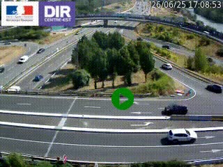 <h2>Webcam traffic à Grenoble-sud sur l'autoroute A480. Vue orientée vers l'entrée et la sortie de Grenoble</h2>