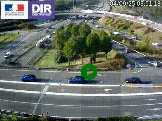 <h2>Webcam traffic à Grenoble-sud sur l'autoroute A480. Vue orientée vers l'entrée et la sortie de Grenoble</h2>
