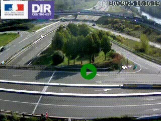 <h2>Webcam traffic à Grenoble-sud sur l'autoroute A480. Vue orientée vers l'entrée et la sortie de Grenoble</h2>