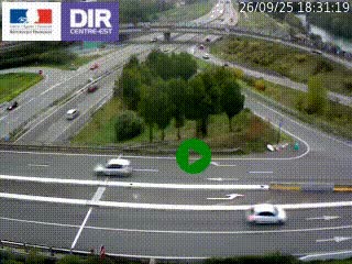 <h2>Webcam traffic à Grenoble-sud sur l'autoroute A480. Vue orientée vers l'entrée et la sortie de Grenoble</h2>