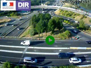<h2>Webcam traffic à Grenoble-sud sur l'autoroute A480. Vue orientée vers l'entrée et la sortie de Grenoble</h2>