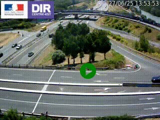 <h2>Webcam traffic à Grenoble-sud sur l'autoroute A480. Vue orientée vers l'entrée et la sortie de Grenoble</h2>