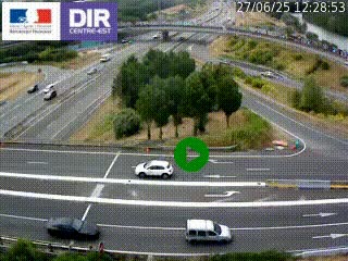 <h2>Webcam traffic à Grenoble-sud sur l'autoroute A480. Vue orientée vers l'entrée et la sortie de Grenoble</h2>