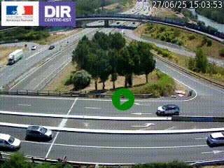 <h2>Webcam traffic à Grenoble-sud sur l'autoroute A480. Vue orientée vers l'entrée et la sortie de Grenoble</h2>