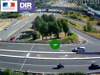 <h2>Webcam traffic à Grenoble-sud sur l'autoroute A480. Vue orientée vers l'entrée et la sortie de Grenoble</h2>