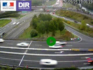 <h2>Webcam traffic à Grenoble-sud sur l'autoroute A480. Vue orientée vers l'entrée et la sortie de Grenoble</h2>