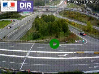 <h2>Webcam traffic à Grenoble-sud sur l'autoroute A480. Vue orientée vers l'entrée et la sortie de Grenoble</h2>