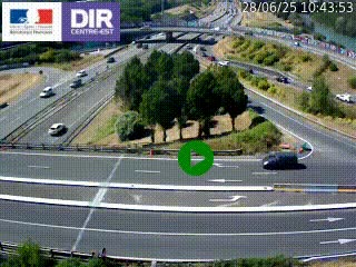 <h2>Webcam traffic à Grenoble-sud sur l'autoroute A480. Vue orientée vers l'entrée et la sortie de Grenoble</h2>