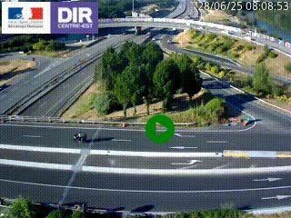 <h2>Webcam traffic à Grenoble-sud sur l'autoroute A480. Vue orientée vers l'entrée et la sortie de Grenoble</h2>