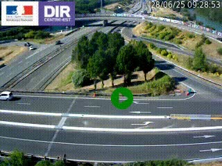 <h2>Webcam traffic à Grenoble-sud sur l'autoroute A480. Vue orientée vers l'entrée et la sortie de Grenoble</h2>