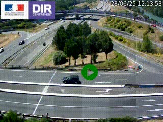 <h2>Webcam traffic à Grenoble-sud sur l'autoroute A480. Vue orientée vers l'entrée et la sortie de Grenoble</h2>