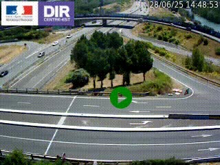 <h2>Webcam traffic à Grenoble-sud sur l'autoroute A480. Vue orientée vers l'entrée et la sortie de Grenoble</h2>