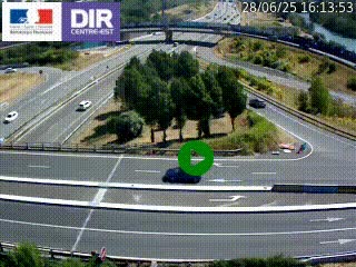 <h2>Webcam traffic à Grenoble-sud sur l'autoroute A480. Vue orientée vers l'entrée et la sortie de Grenoble</h2>