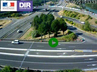 <h2>Webcam traffic à Grenoble-sud sur l'autoroute A480. Vue orientée vers l'entrée et la sortie de Grenoble</h2>