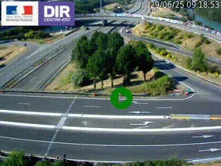 <h2>Webcam traffic à Grenoble-sud sur l'autoroute A480. Vue orientée vers l'entrée et la sortie de Grenoble</h2>