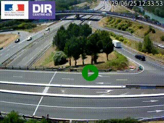 <h2>Webcam traffic à Grenoble-sud sur l'autoroute A480. Vue orientée vers l'entrée et la sortie de Grenoble</h2>