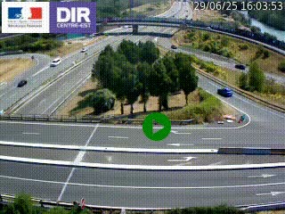 <h2>Webcam traffic à Grenoble-sud sur l'autoroute A480. Vue orientée vers l'entrée et la sortie de Grenoble</h2>