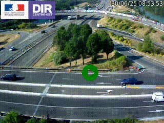 <h2>Webcam traffic à Grenoble-sud sur l'autoroute A480. Vue orientée vers l'entrée et la sortie de Grenoble</h2>