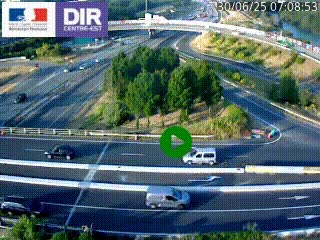<h2>Webcam traffic à Grenoble-sud sur l'autoroute A480. Vue orientée vers l'entrée et la sortie de Grenoble</h2>