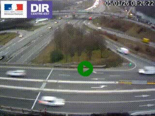<h2>Webcam traffic à Grenoble-sud sur l'autoroute A480. Vue orientée vers l'entrée et la sortie de Grenoble</h2>
