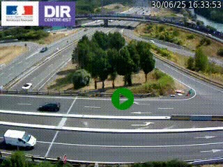 <h2>Webcam traffic à Grenoble-sud sur l'autoroute A480. Vue orientée vers l'entrée et la sortie de Grenoble</h2>