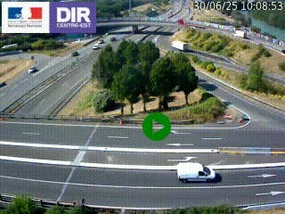 <h2>Webcam traffic à Grenoble-sud sur l'autoroute A480. Vue orientée vers l'entrée et la sortie de Grenoble</h2>