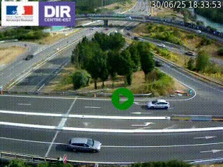 <h2>Webcam traffic à Grenoble-sud sur l'autoroute A480. Vue orientée vers l'entrée et la sortie de Grenoble</h2>