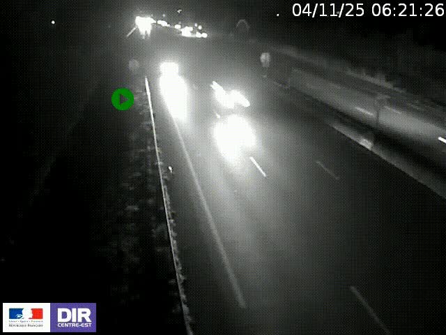 Webcam à Bron sur l'A43 à la jonction avec le boulevard périphérique de Lyon (D383). Vue orientée vers Lyon