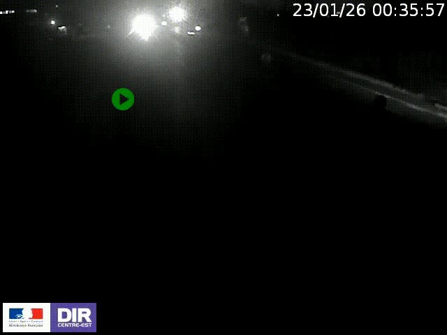 Webcam à Bron sur l'A43 à la jonction avec le boulevard périphérique de Lyon (D383). Vue orientée vers Lyon