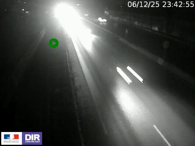 Webcam à Bron sur l'A43 à la jonction avec le boulevard périphérique de Lyon (D383). Vue orientée vers Lyon