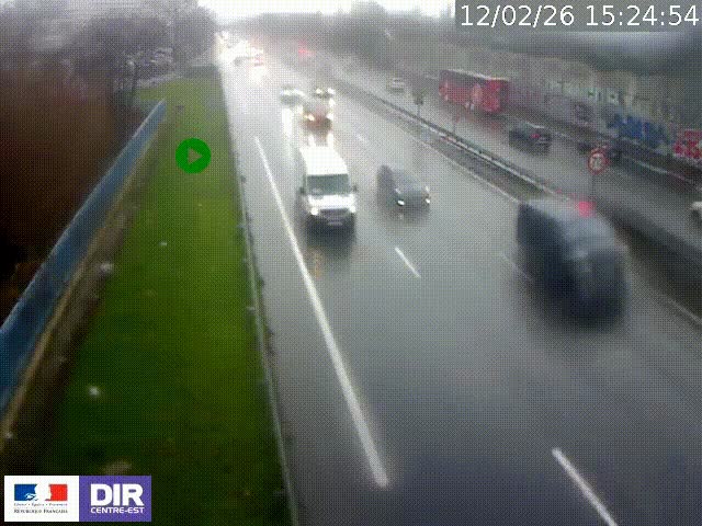 <h2>Webcam à Bron sur l'A43 à la jonction avec le boulevard périphérique de Lyon (D383). Vue orientée vers Lyon</h2>