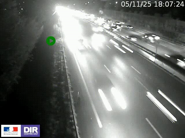 <h2>Webcam à Bron sur l'A43 à la jonction avec le boulevard périphérique de Lyon (D383). Vue orientée vers Lyon</h2>