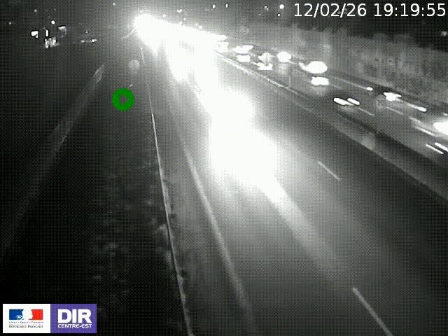 <h2>Webcam à Bron sur l'A43 à la jonction avec le boulevard périphérique de Lyon (D383). Vue orientée vers Lyon</h2>