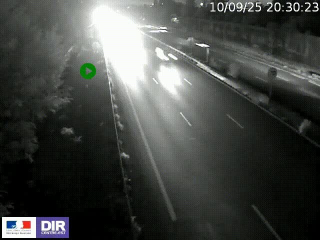 <h2>Webcam à Bron sur l'A43 à la jonction avec le boulevard périphérique de Lyon (D383). Vue orientée vers Lyon</h2>