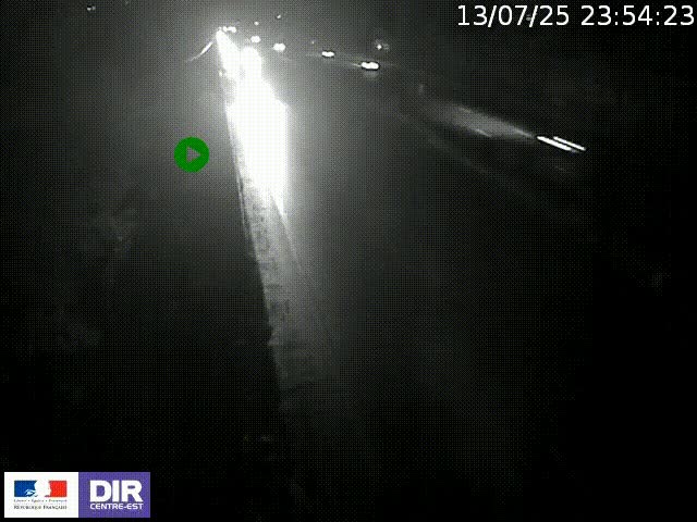 Webcam à Bron sur l'A43 à la jonction avec le boulevard périphérique de Lyon (D383). Vue orientée vers Lyon