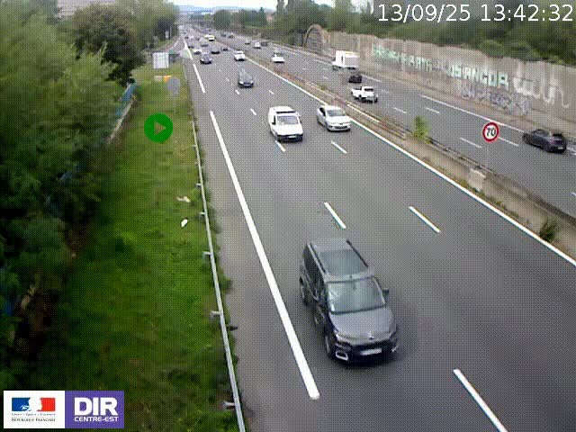 <h2>Webcam à Bron sur l'A43 à la jonction avec le boulevard périphérique de Lyon (D383). Vue orientée vers Lyon</h2>