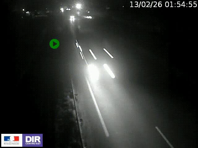 Webcam à Bron sur l'A43 à la jonction avec le boulevard périphérique de Lyon (D383). Vue orientée vers Lyon