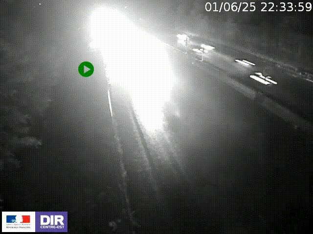 Webcam à Bron sur l'A43 à la jonction avec le boulevard périphérique de Lyon (D383). Vue orientée vers Lyon
