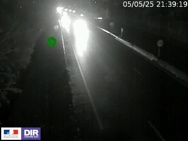 Webcam à Bron sur l'A43 à la jonction avec le boulevard périphérique de Lyon (D383). Vue orientée vers Lyon