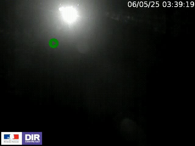 Webcam à Bron sur l'A43 à la jonction avec le boulevard périphérique de Lyon (D383). Vue orientée vers Lyon