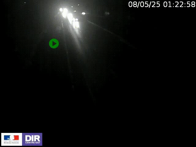 Webcam à Bron sur l'A43 à la jonction avec le boulevard périphérique de Lyon (D383). Vue orientée vers Lyon