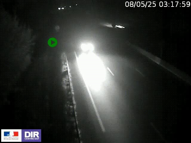 Webcam à Bron sur l'A43 à la jonction avec le boulevard périphérique de Lyon (D383). Vue orientée vers Lyon