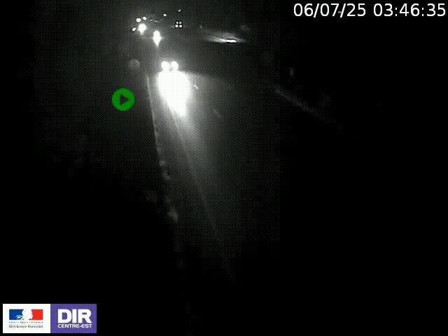 Webcam à Bron sur l'A43 à la jonction avec le boulevard périphérique de Lyon (D383). Vue orientée vers Lyon